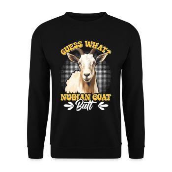 Chèvre Nubienne, éleveur de chèvres - Sweat-shirt Unisexe - noir - Devant - Alina (178cm) & Michal (187cm)