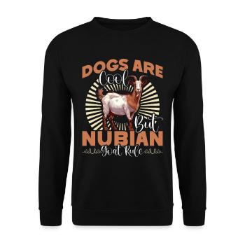 Chèvre Nubienne, éleveur de chèvres - Sweat-shirt Unisexe - noir - Devant - Alina (178cm) & Michal (187cm)