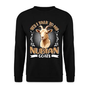 Chèvre Nubienne, éleveur de chèvres - Sweat-shirt Unisexe - noir - Devant - Alina (178cm) & Michal (187cm)
