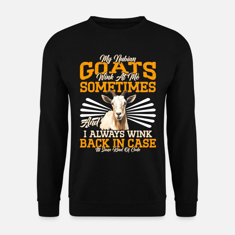 Nubian Goat, goat breeder - Unisex Sweatshirt - black