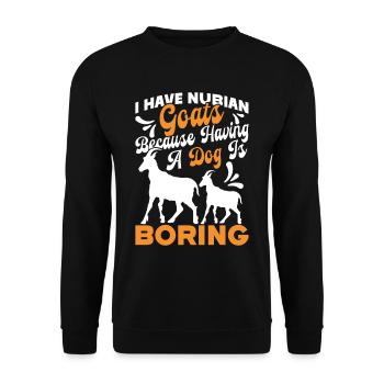 Chèvre Nubienne, éleveur de chèvres - Sweat-shirt Unisexe - noir - Devant - Alina (178cm) & Michal (187cm)