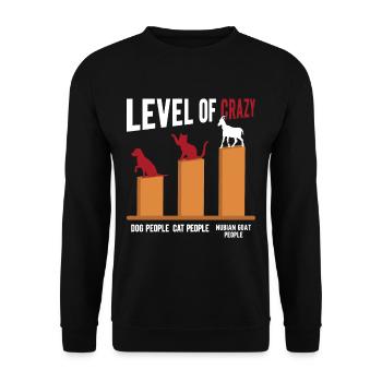 Chèvre Nubienne, éleveur de chèvres - Sweat-shirt Unisexe - noir - Devant - Alina (178cm) & Michal (187cm)