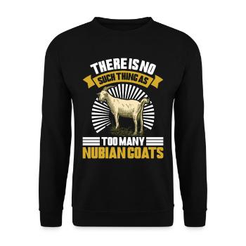 Chèvre Nubienne, éleveur de chèvres - Sweat-shirt Unisexe - noir - Devant - Alina (178cm) & Michal (187cm)