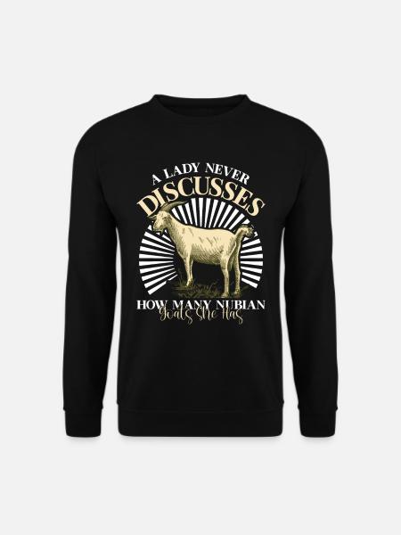Nubian Goat, goat breeder - Unisex Sweatshirt - black