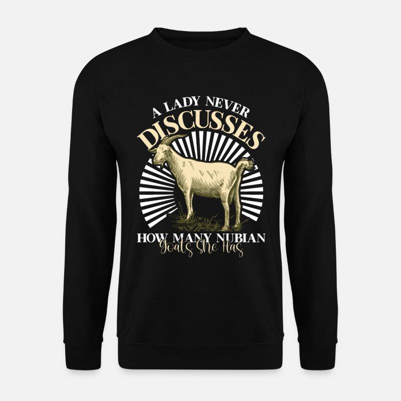 Nubian Goat, goat breeder - Unisex Sweatshirt - black