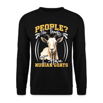 Chèvre Nubienne, éleveur de chèvres - Sweat-shirt Unisexe - noir - Devant - Alina (178cm) & Michal (187cm)