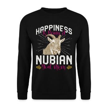 Chèvre Nubienne, éleveur de chèvres - Sweat-shirt Unisexe - noir - Devant - Alina (178cm) & Michal (187cm)
