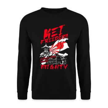 Kei Truck : là où le minuscule rencontre le puissant - Sweat-shirt Unisexe - noir - Devant - Alina (178cm) & Michal (187cm)