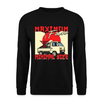 Kei Truck Maximum Fun Taille minimale - Sweat-shirt Unisexe - noir - Devant - Alina (178cm) & Michal (187cm)
