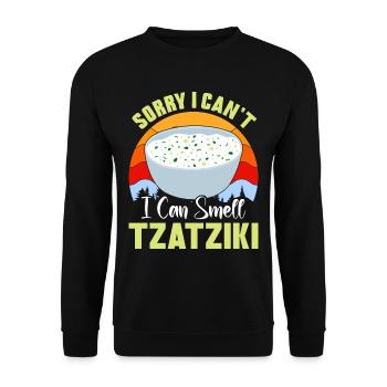 Griechische Brot Zwiebeln Pita Tomaten Tzatziki - Unisex Pullover - Schwarz - Vorne - Alina (178cm) & Michal (187cm)