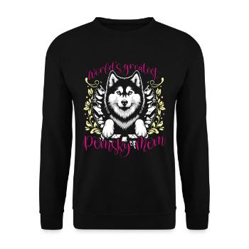 Dog saying dog dog - Unisex Sweatshirt - black - Front - Alina (178cm) & Michal (187cm)