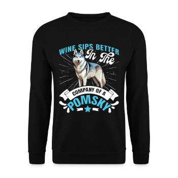 Dog saying dog dog - Unisex Sweatshirt - black - Front - Alina (178cm) & Michal (187cm)