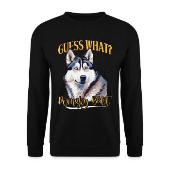 Dog saying dog dog - Unisex Sweatshirt - black - Front - Alina (178cm) & Michal (187cm)
