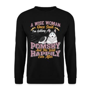 Dog saying dog dog - Unisex Sweatshirt - black - Front - Alina (178cm) & Michal (187cm)