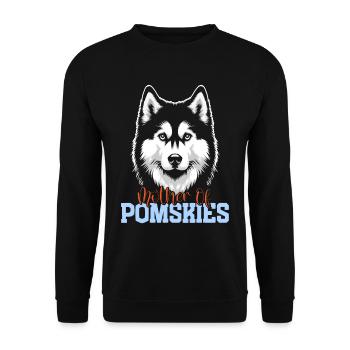Dog saying dog dog - Unisex Sweatshirt - black - Front - Alina (178cm) & Michal (187cm)