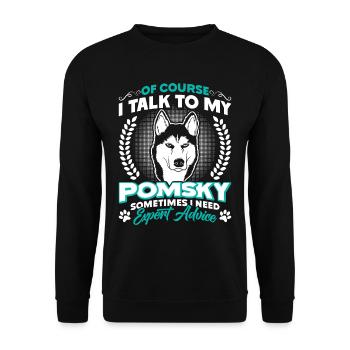 Dog saying dog dog - Unisex Sweatshirt - black - Front - Alina (178cm) & Michal (187cm)