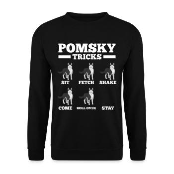 Dog saying dog dog - Unisex Sweatshirt - black - Front - Alina (178cm) & Michal (187cm)