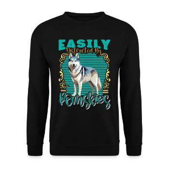 Dog saying dog dog - Unisex Sweatshirt - black - Front - Alina (178cm) & Michal (187cm)