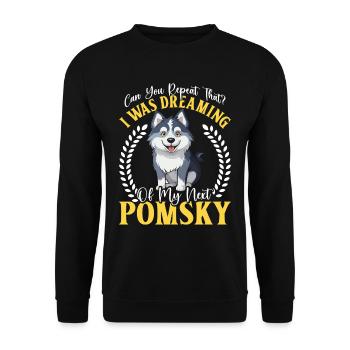 Dog saying dog dog - Unisex Sweatshirt - black - Front - Alina (178cm) & Michal (187cm)