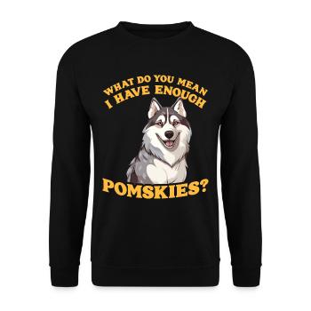 Dog saying dog dog - Unisex Sweatshirt - black - Front - Alina (178cm) & Michal (187cm)