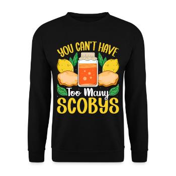 Kombucha Scoby fermented drinks - Unisex Pullover - Schwarz - Vorne - Alina (178cm) & Michal (187cm)