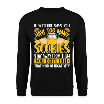 Kombucha Scoby fermented drinks - Unisex Pullover - Schwarz - Vorne - Alina (178cm) & Michal (187cm)