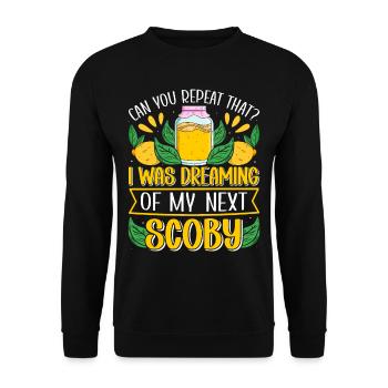 Kombucha Scoby fermented drinks - Unisex Pullover - Schwarz - Vorne - Alina (178cm) & Michal (187cm)
