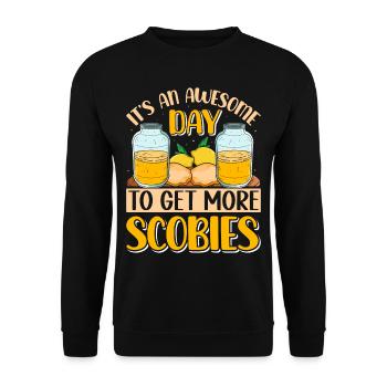 Kombucha Scoby fermented drinks - Unisex Pullover - Schwarz - Vorne - Alina (178cm) & Michal (187cm)