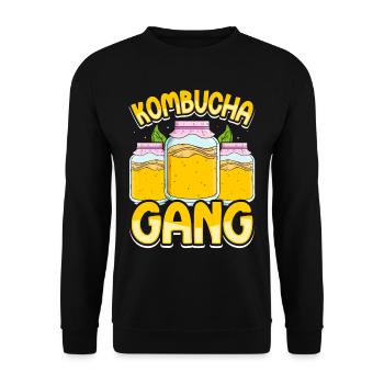 Kombucha Scoby fermented drinks - Unisex Pullover - Schwarz - Vorne - Alina (178cm) & Michal (187cm)