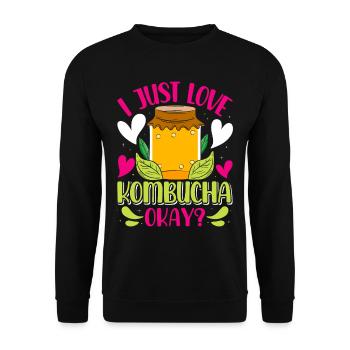 Kombucha Scoby fermented drinks - Unisex Pullover - Schwarz - Vorne - Alina (178cm) & Michal (187cm)