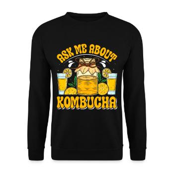 Kombucha Scoby fermented drinks - Unisex Pullover - Schwarz - Vorne - Alina (178cm) & Michal (187cm)