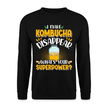 Kombucha Scoby fermented drinks - Unisex Pullover - Schwarz - Vorne - Alina (178cm) & Michal (187cm)