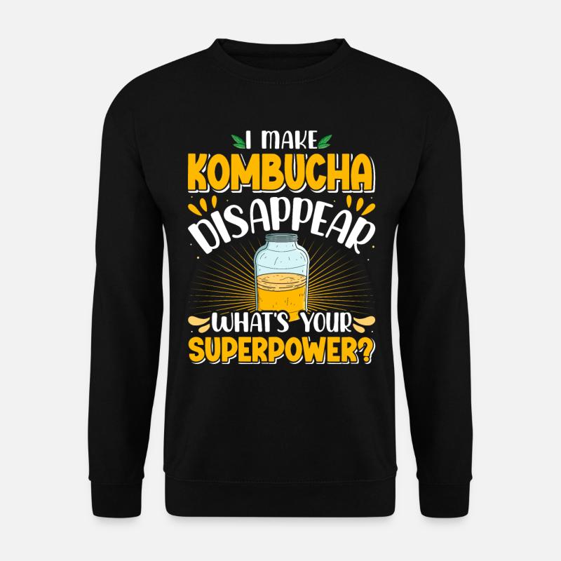 Kombucha Scoby fermented drinks - Unisex Sweatshirt - black