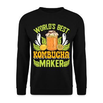 Kombucha Scoby fermented drinks - Unisex Pullover - Schwarz - Vorne - Alina (178cm) & Michal (187cm)