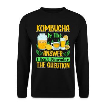 Kombucha Scoby fermented drinks - Unisex Pullover - Schwarz - Vorne - Alina (178cm) & Michal (187cm)