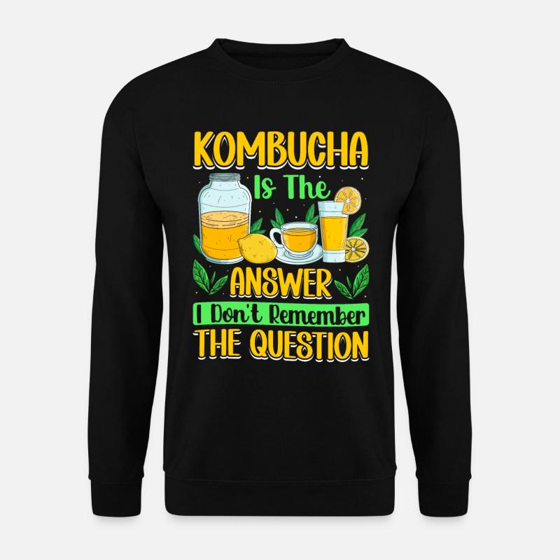 Kombucha Scoby fermented drinks - Unisex Sweatshirt - black