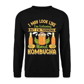 Kombucha Scoby fermented drinks - Unisex Pullover - Schwarz - Vorne - Alina (178cm) & Michal (187cm)