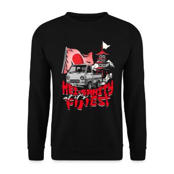 Kei Truck Kei-sanity At Its Finest - Unisex Sweatshirt - black - Front - Alina (178cm) & Michal (187cm)