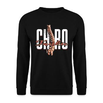 Chiropractor Physiotherapist - Unisex Sweatshirt - black - Front - Alina (178cm) & Michal (187cm)