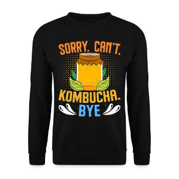 Kombucha Scoby fermented drinks - Unisex Pullover - Schwarz - Vorne - Alina (178cm) & Michal (187cm)