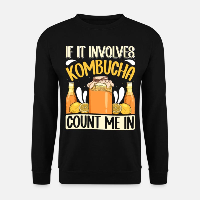 Boissons fermentées Kombucha Scoby - Sweat-shirt Unisexe - noir