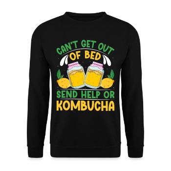 Kombucha Scoby fermented drinks - Unisex Pullover - Schwarz - Vorne - Alina (178cm) & Michal (187cm)