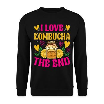 Kombucha Scoby fermented drinks - Unisex Pullover - Schwarz - Vorne - Alina (178cm) & Michal (187cm)