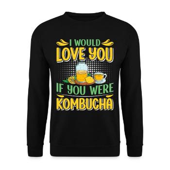 Kombucha Scoby fermented drinks - Unisex Pullover - Schwarz - Vorne - Alina (178cm) & Michal (187cm)