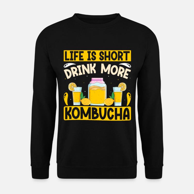 Kombucha Scoby fermented drinks - Unisex Sweatshirt - black
