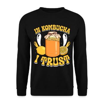 Kombucha Scoby fermented drinks - Unisex Pullover - Schwarz - Vorne - Alina (178cm) & Michal (187cm)