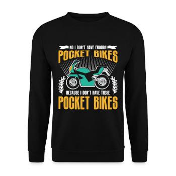 Pocketbike, Pocket Bike, moto - Sweat-shirt Unisexe - noir - Devant - Alina (178cm) & Michal (187cm)