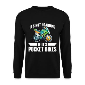 Pocketbike, Pocket Bike, moto - Sweat-shirt Unisexe - noir - Devant - Alina (178cm) & Michal (187cm)