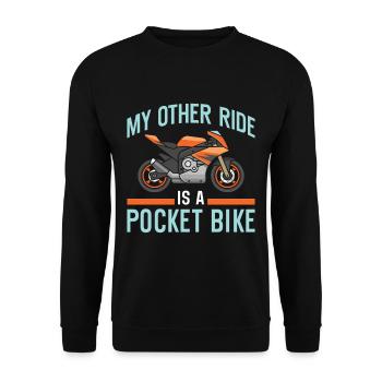 Pocketbike, Pocket Bike, moto - Sweat-shirt Unisexe - noir - Devant - Alina (178cm) & Michal (187cm)