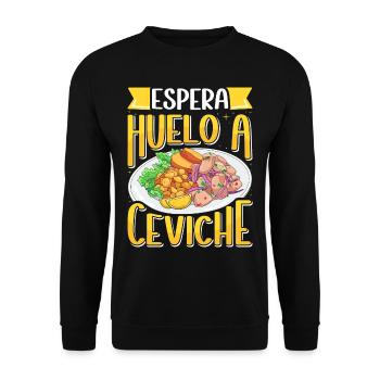 Seafood Peruvian Ceviche - Unisex Pullover - Schwarz - Vorne - Alina (178cm) & Michal (187cm)